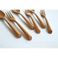 Long handle Solid wood dessert fork and spoon